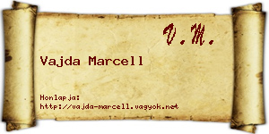Vajda Marcell névjegykártya